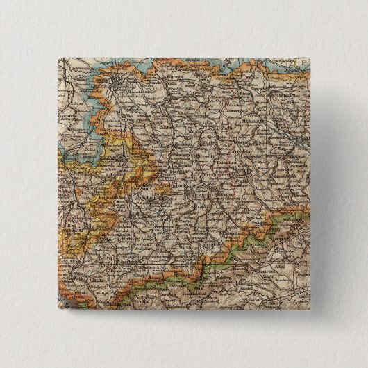 Saksen Vierkante Button 5,1 Cm (Voorkant)