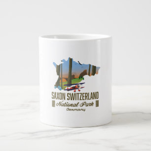 Saksisch Zwitserland Nationaal Park Duitsland kaar Grote Koffiekop