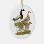 Saksische Eend Familie Keramisch Ornament (Rechts)