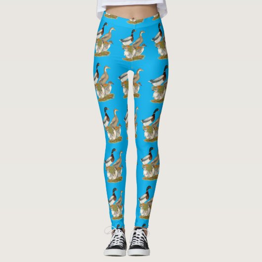 Saksische Eend Familie Leggings (Voorkant)