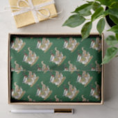 Saksische Eend Familie Tissuepapier (Geschenk)