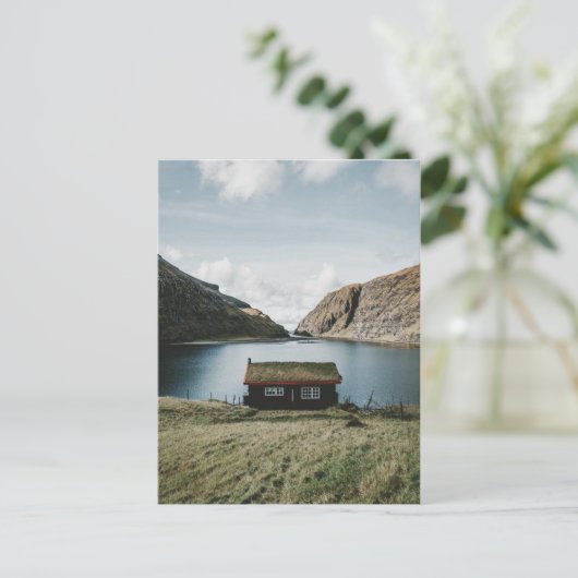 SAKSUN, FAERÖER BRIEFKAART (Staand voorkant)