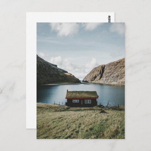 SAKSUN, FAERÖER BRIEFKAART (Voorkant / Achterkant)