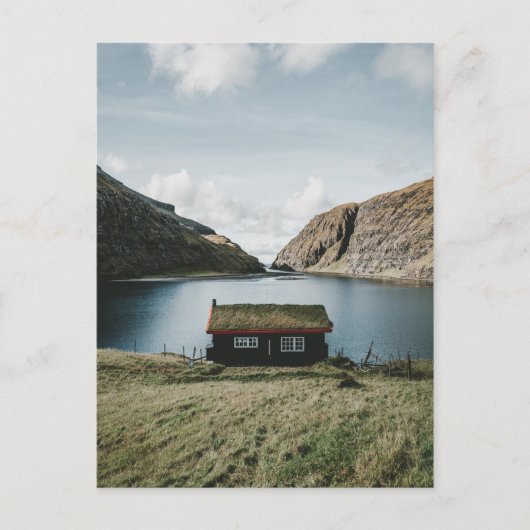 SAKSUN, FAERÖER BRIEFKAART (Voorkant)