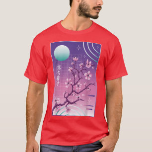 Sakura 80's 90's Japanse Cherry Blossom Vaporwave  T-shirt
