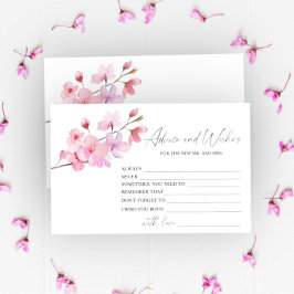 Sakura - advies en wensen bruidsdouche briefpapier