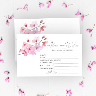 Sakura - advies en wensen bruidsdouche briefpapier