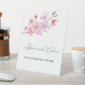 Sakura - Advies en wenst Pas getrouwd Poster Reclamebord Met Voetstuk (Insitu)