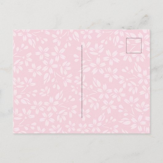 SAKURA Afstudeerfeest Uitnodiging Briefkaart (Achterkant)