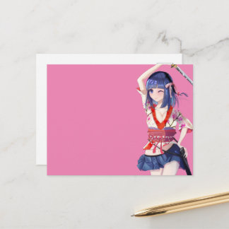 Sakura and a female samurai briefkaart