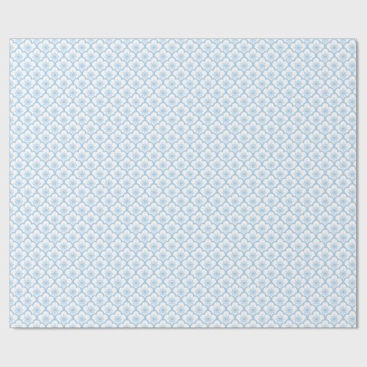 Sakura Baby Blue - White Cadeaupapier (Vlak)