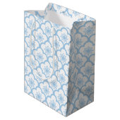 Sakura Baby Blue - White Medium Cadeauzakje (Achterkant Gekanteld)