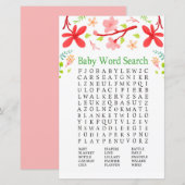 Sakura Baby shower Word Search Game (Voorkant / Achterkant)