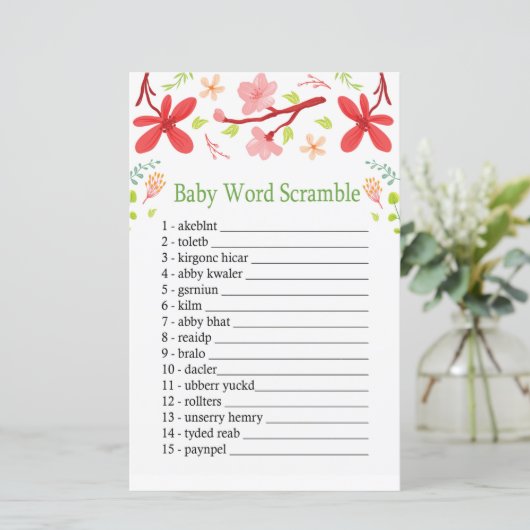 Sakura Baby word scramble game (Staand voorkant)