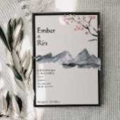 Sakura Berg | Casual v2 Border Bruiloft Kaart