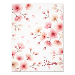 Sakura Beweging Naadloos Patroon   Vrouwelijke Yog Foto Afdruk