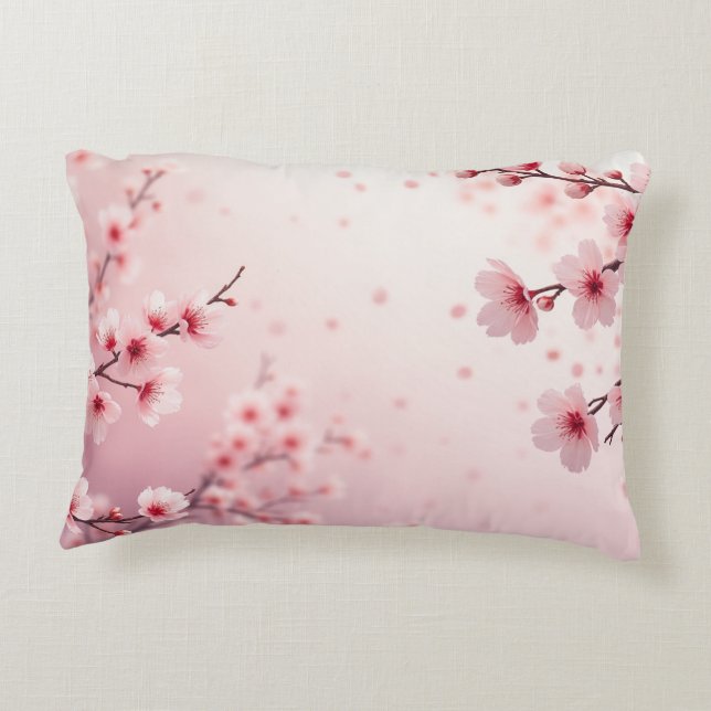 Sakura Bliss Kussen – Elegante Cherry Blossom Desi (Achterkant)