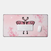 Sakura Bliss, Pink Moth Sakura Background Bureaumat (Keyboard & Muis)