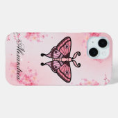 Sakura Bliss, Roze Moth, Sakura achtergrond Case-Mate iPhone Case (Achterkant (horizontaal))