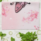 Sakura Bliss, Roze Moth, Sakura achtergrond Theedoek (Gevouwen)