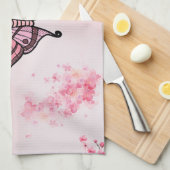Sakura Bliss, Roze Moth, Sakura achtergrond Theedoek (Quarter Fold)