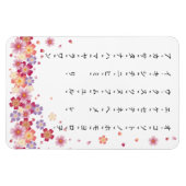 Sakura bloeit Katakana met Romaji Japans Magneet (Horizontaal)