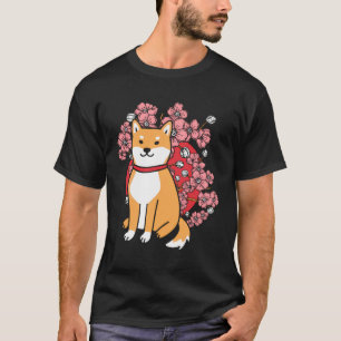 Sakura Bloem Japans Shiba Inu Kersenbloesem T-shirt