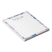 Sakura Bloem Navy Golven Takenlijst  Notitieblok (Schuin)