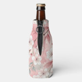 Sakura Bloem Patroon Roze Flesjeskoeler (Fles Achterkant)