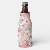 Sakura Bloem Patroon Roze Flesjeskoeler (Fles Voorkant)