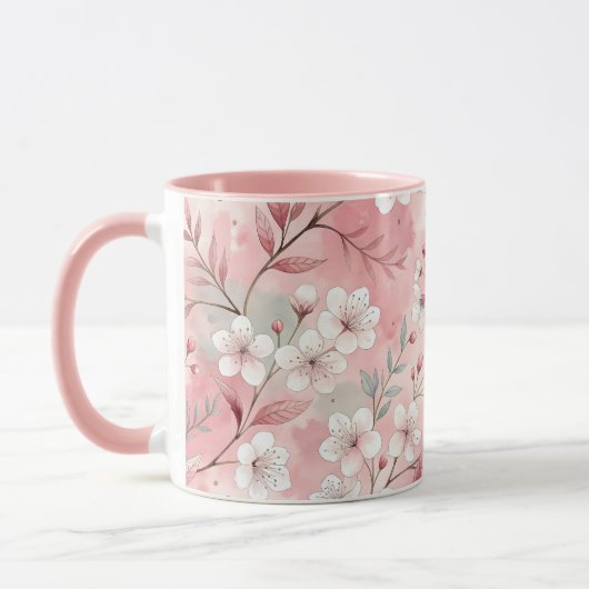 Sakura Bloem Patroon Roze Mok (Links)