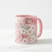 Sakura Bloem Patroon Roze Mok (Voorkant rechts)