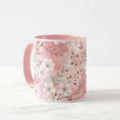 Sakura Bloem Patroon Roze Mok (Voorkant links)
