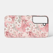 Sakura Bloem Patroon Roze Samsung Galaxy Hoesje (Achterkant horizontaal)
