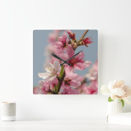 Sakura bloem, roze Japanse bloem Vierkante Klok