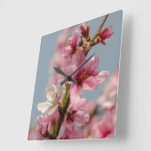 Sakura bloem, roze Japanse bloem Vierkante Klok (Hoek)