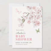 Sakura bloemen babyshower kaart (Voorkant)
