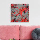 Sakura bloemen uitgerekt canvas Print (Insitu (Woonkamer))