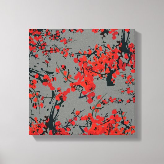 Sakura bloemen uitgerekt canvas Print (Voorkant)