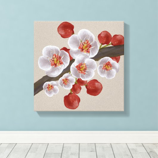 Sakura Bloesem Bloesem Canvas Afdruk (Insitu (Houten vloer))
