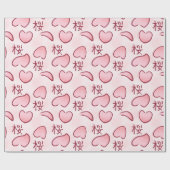 Sakura Bloesem met Kanji Cadeaupapier (Vlak)