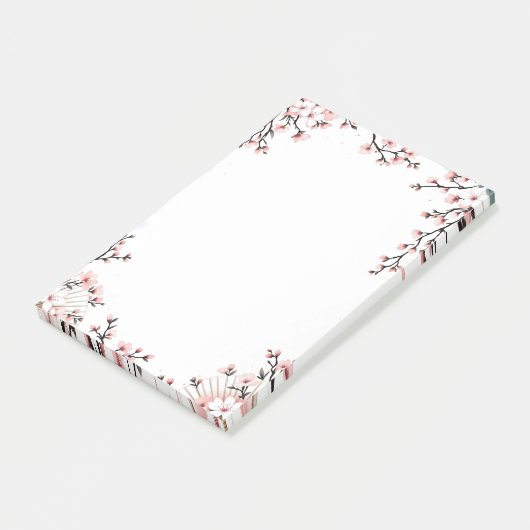 Sakura Bloesems en Waaiers Post-it® Notes (Schuin)