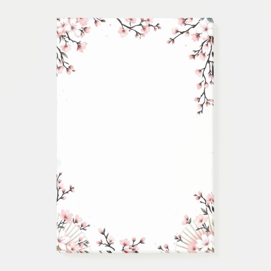 Sakura Bloesems en Waaiers Post-it® Notes (Voorkant)