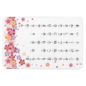 Sakura Bloesems Hiragana met Romaji Japans Magneet (Horizontaal)