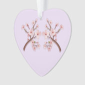 Sakura Bloesemtak Hart Acrylaat Ornament (voorkant)
