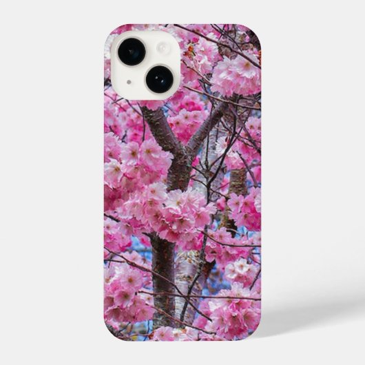 Sakura Bloom Elegance: iPhone 14 Slim Fit Hoesje iPhone Hoesje (Achterkant)