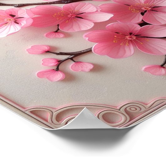 Sakura Blossom Art Poster (Hoek)