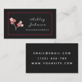 Sakura Blossom Bloemblaadjes Psychotherapeut Bloom Visitekaartje (Voorkant / Achterkant)