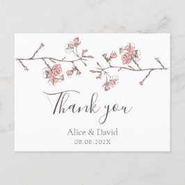 Sakura Blossom Bloemen Dankjewel Kaart