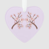 Sakura Blossom Branch Heart Acrylic Ornament (voorkant)